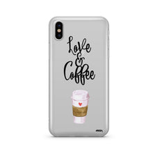Load image into Gallery viewer, Love and Coffee - Clear TPU iPhone Case / Samsung Case Phone Cover - Coffee_N_Kickz